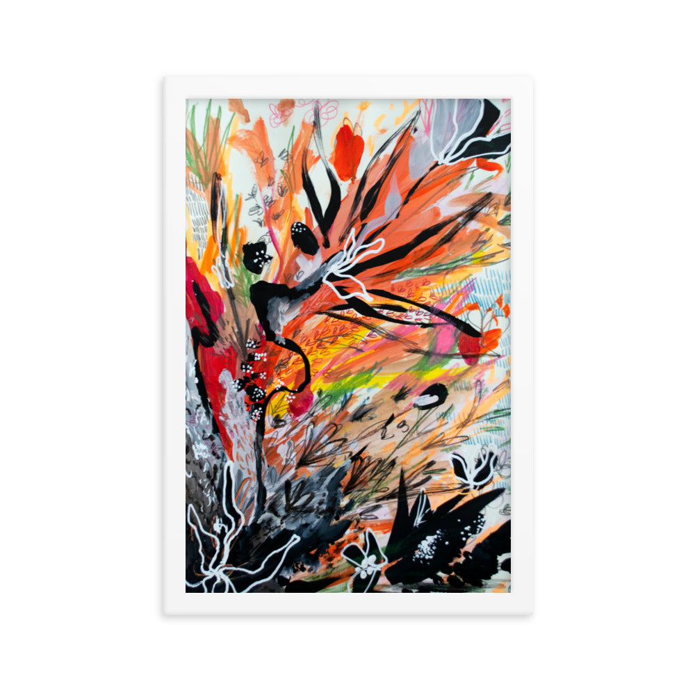 Exploding Bouquet (Evighed) Framed Print